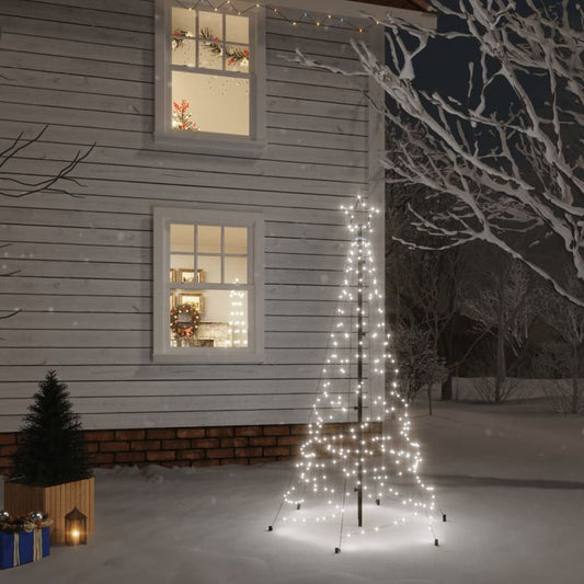 LED-Weihnachtsbaum mit Erdnägeln Kaltweiß 200 LEDs 180 cm 88278