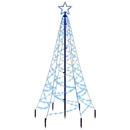 LED-Weihnachtsbaum mit Erdnägeln Blau 200 LEDs 180 cm 127697