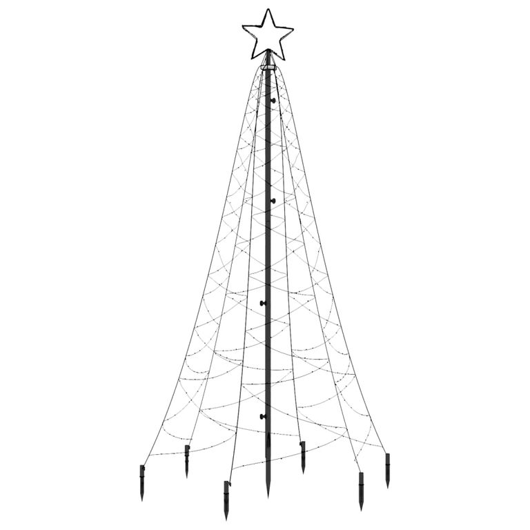 LED-Weihnachtsbaum mit Erdnägeln Blau 200 LEDs 180 cm 127697