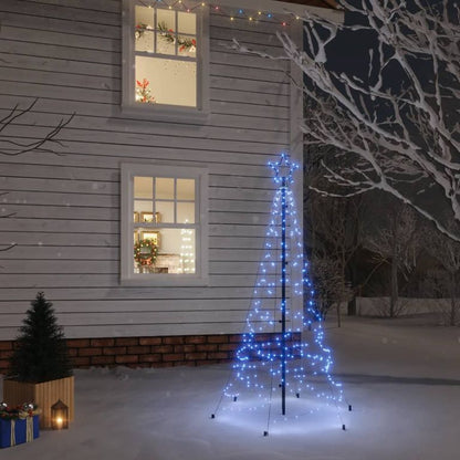 LED-Weihnachtsbaum mit Erdnägeln Blau 200 LEDs 180 cm 127697