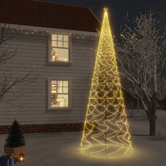 Weihnachtsbaum mit Erdnägeln Warmweiß 3000 LEDs 800 cm 128306