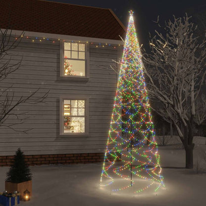 LED-Weihnachtsbaum mit Erdnägeln Mehrfarbig 3000 LEDs 800 cm 126645