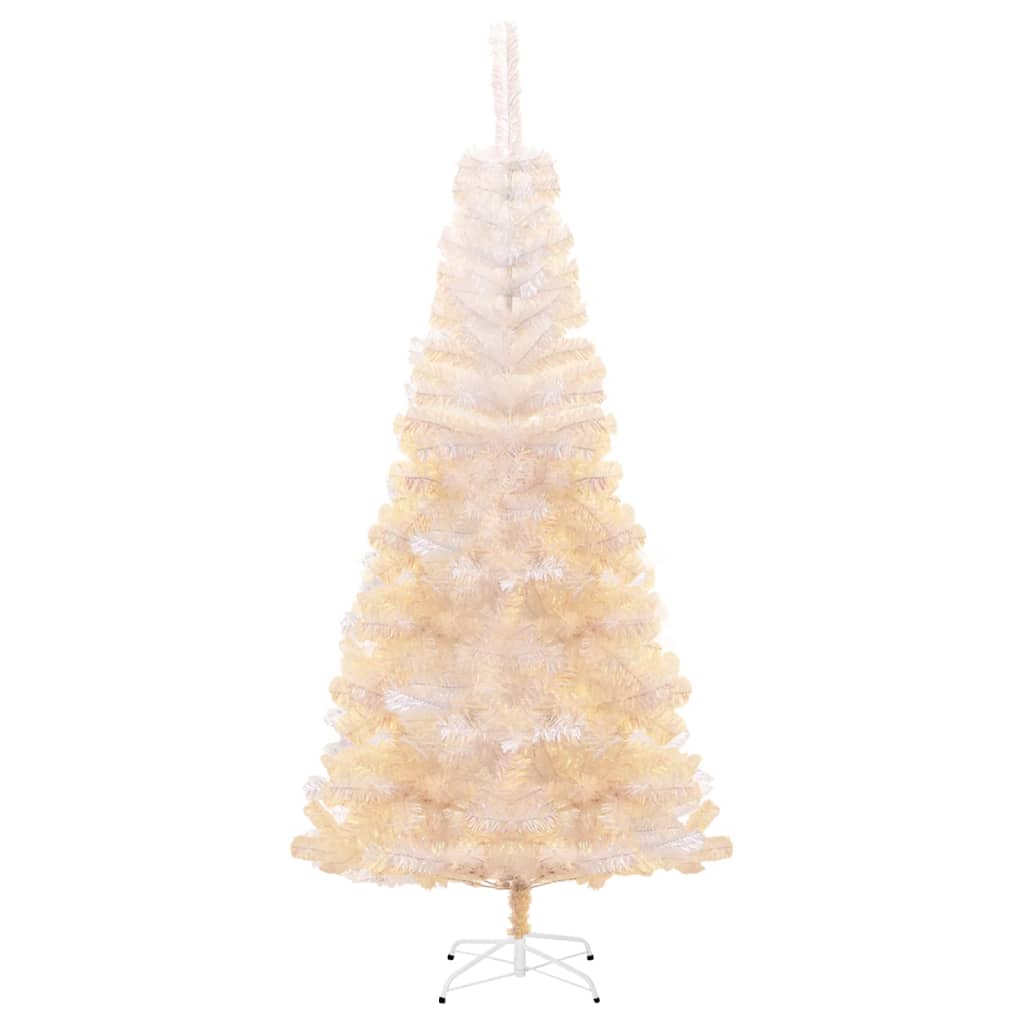 Künstlicher Weihnachtsbaum Schillernde Spitzen Weiß 210 cm PVC 128524