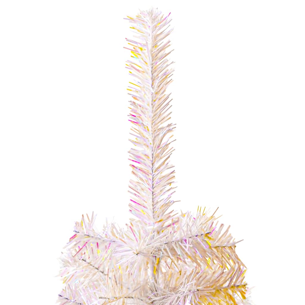 Künstlicher Weihnachtsbaum Schillernde Spitzen Weiß 210 cm PVC 128524