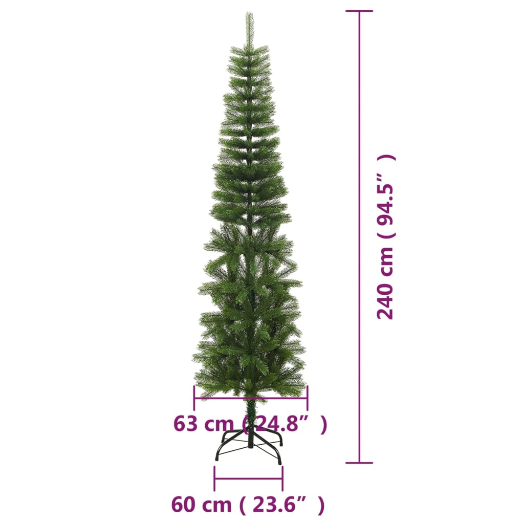 Künstlicher Weihnachtsbaum mit Ständer Schlank 240 cm PE 125729