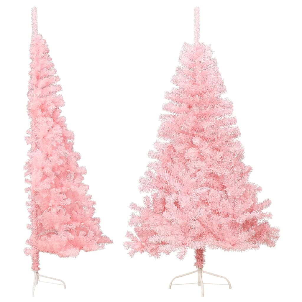 Künstlicher Halb-Weihnachtsbaum mit Ständer Rosa 180 cm PVC 128940