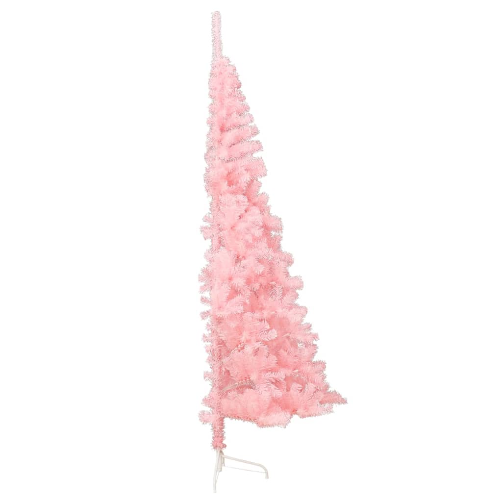 Künstlicher Halb-Weihnachtsbaum mit Ständer Rosa 180 cm PVC 128940