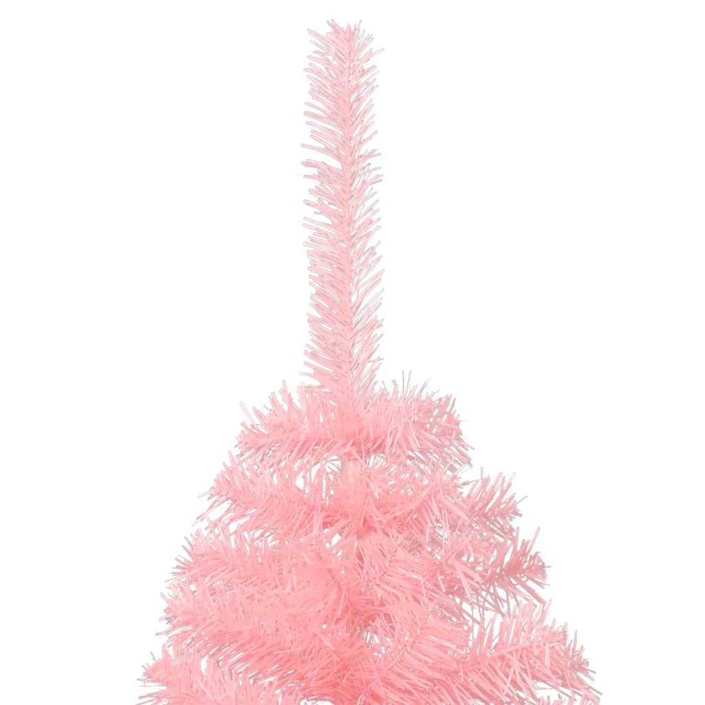 Künstlicher Halb-Weihnachtsbaum mit Ständer Rosa 180 cm PVC 128940