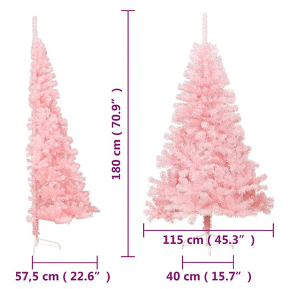 Künstlicher Halb-Weihnachtsbaum mit Ständer Rosa 180 cm PVC 128940