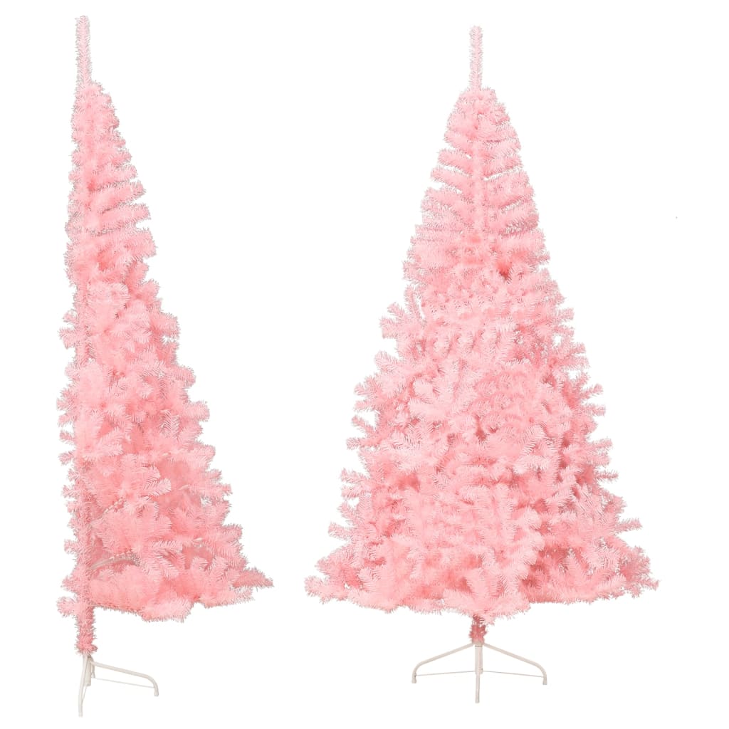 Künstlicher Halb-Weihnachtsbaum mit Ständer Rosa 240 cm PVC 127699