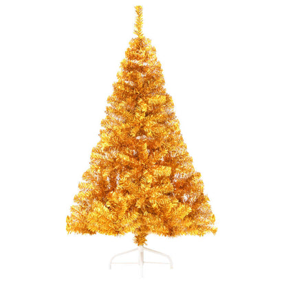 Künstlicher Halb-Weihnachtsbaum mit Ständer Gold 150 cm PVC 87261