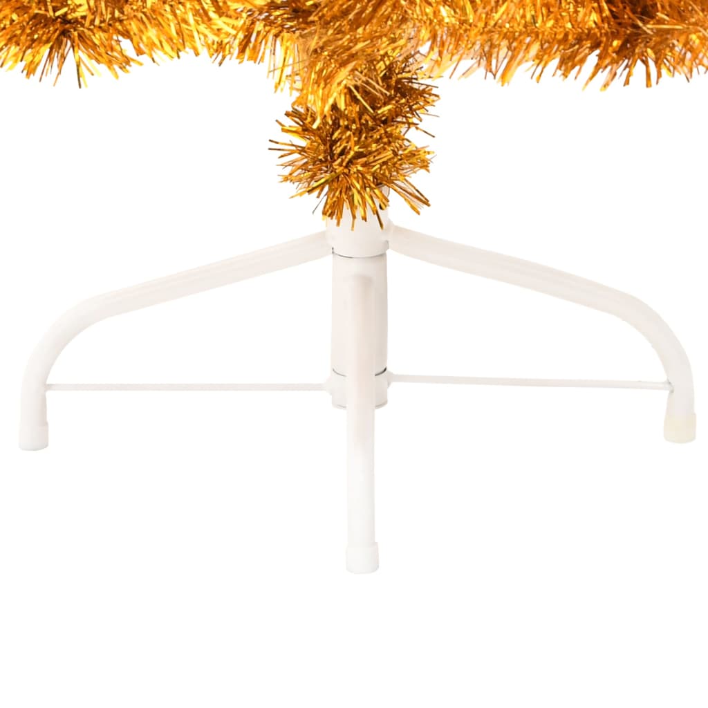 Künstlicher Halb-Weihnachtsbaum mit Ständer Gold 150 cm PVC 87261