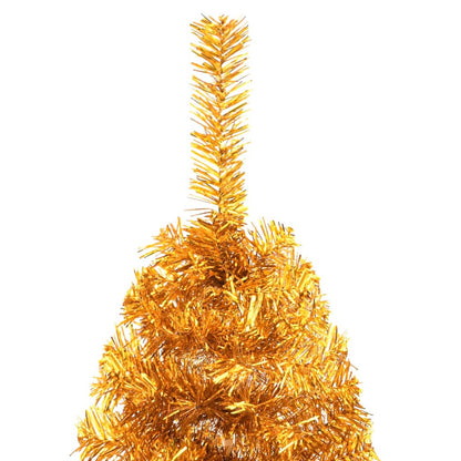 Künstlicher Halb-Weihnachtsbaum mit Ständer Gold 150 cm PVC 87261