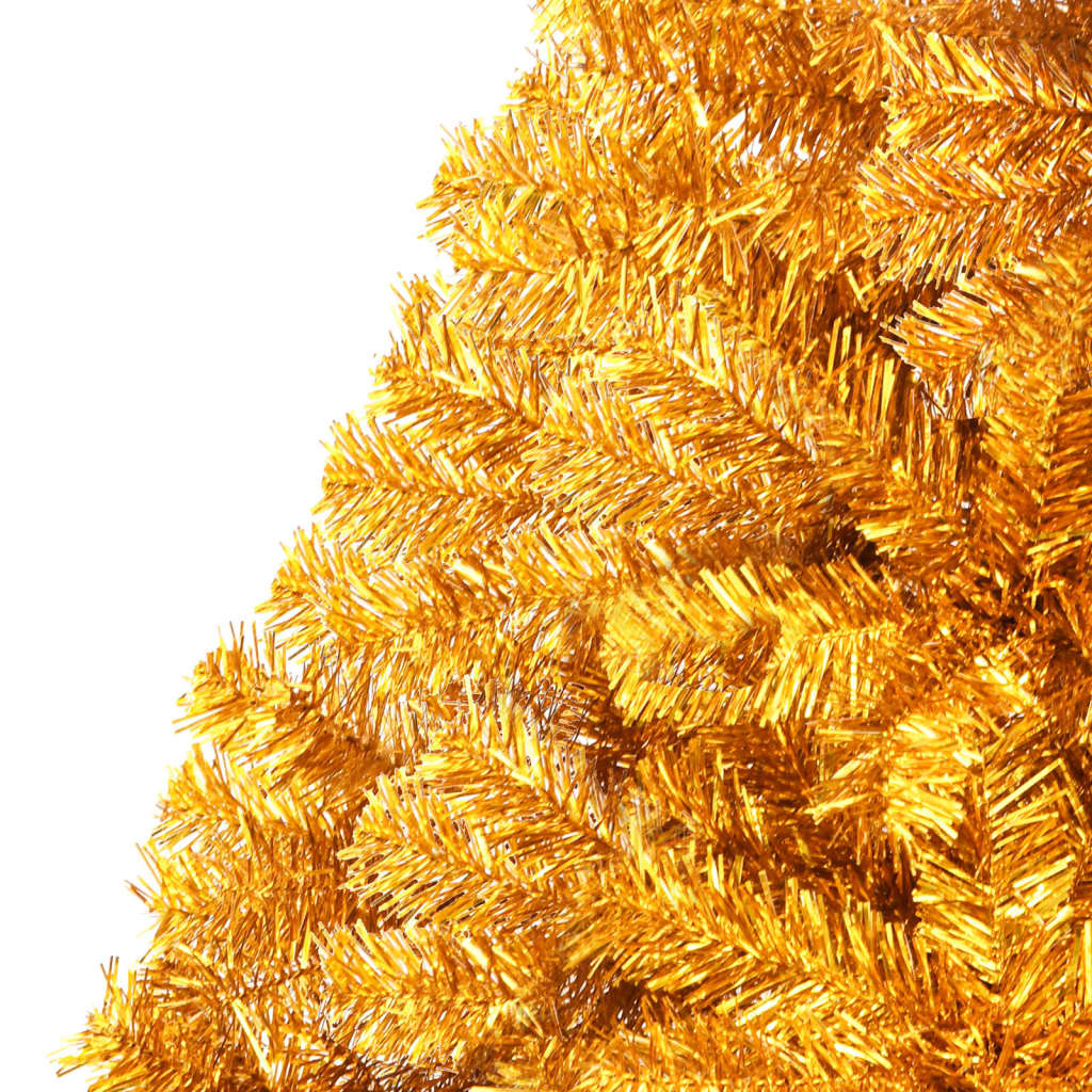 Künstlicher Halb-Weihnachtsbaum mit Ständer Gold 150 cm PVC 87261