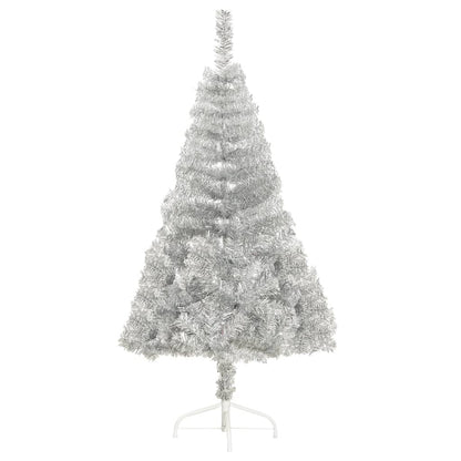 Künstlicher Halb-Weihnachtsbaum mit Ständer Silbern 150 cm PVC 127778