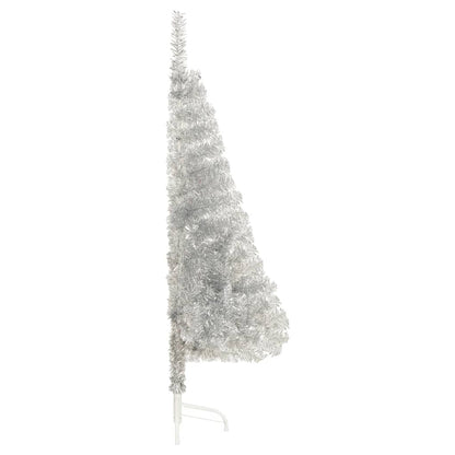 Künstlicher Halb-Weihnachtsbaum mit Ständer Silbern 150 cm PVC 127778