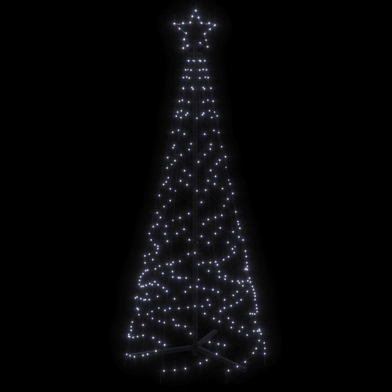 LED-Weihnachtsbaum Kegelform Kaltweiß 200 LEDs 70x180 cm 128999