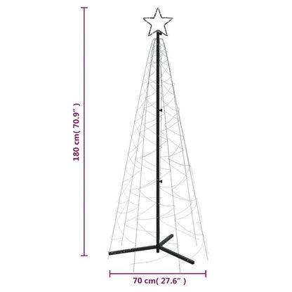 LED-Weihnachtsbaum Kegelform Kaltweiß 200 LEDs 70x180 cm 128999