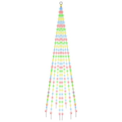 LED-Weihnachtsbaum für Fahnenmast Mehrfarbig 310 LEDs 300 cm 88230