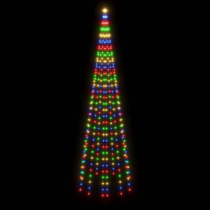 LED-Weihnachtsbaum für Fahnenmast Mehrfarbig 310 LEDs 300 cm 88230