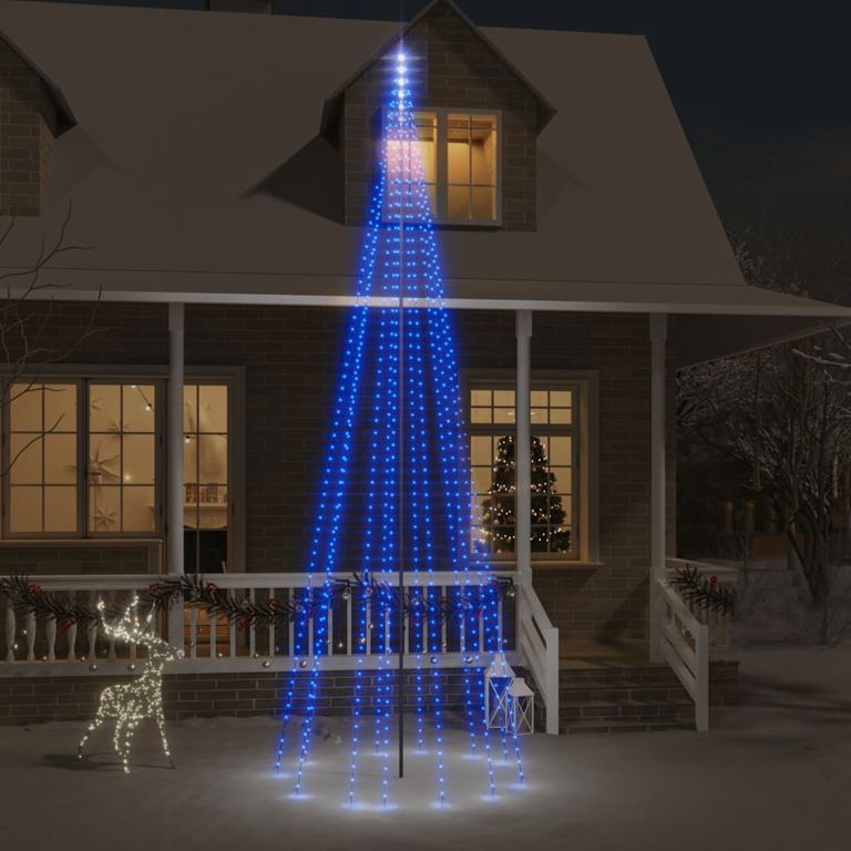 LED-Weihnachtsbaum für Fahnenmast Blau 732 LEDs 500 cm 88217