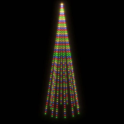 LED-Weihnachtsbaum für Fahnenmast Mehrfarbig 732 LEDs 500 cm 88232