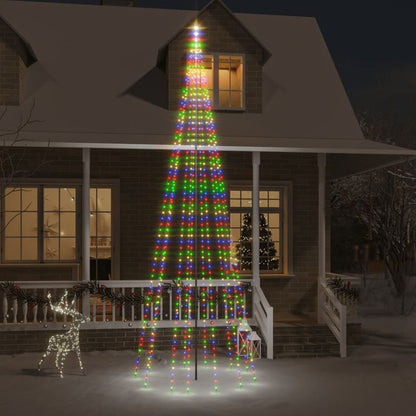 LED-Weihnachtsbaum für Fahnenmast Mehrfarbig 732 LEDs 500 cm 88232