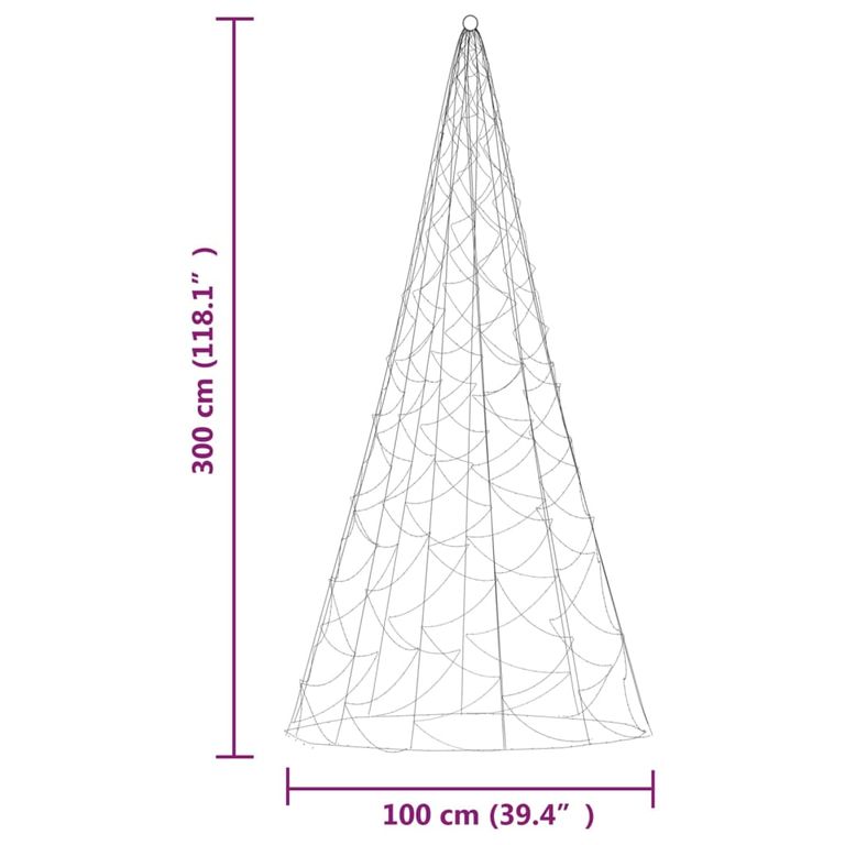 LED-Weihnachtsbaum Warmweiß 500 LEDs 300 cm 127649