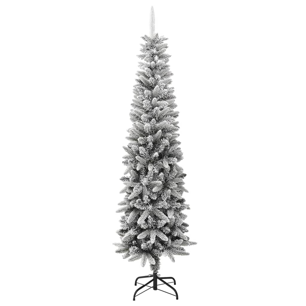 Künstlicher Weihnachtsbaum Beschneit Schlank 240 cm PVC&PE 87358