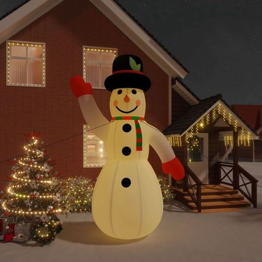 Aufblasbarer Schneemann mit LEDs 455 cm 126189