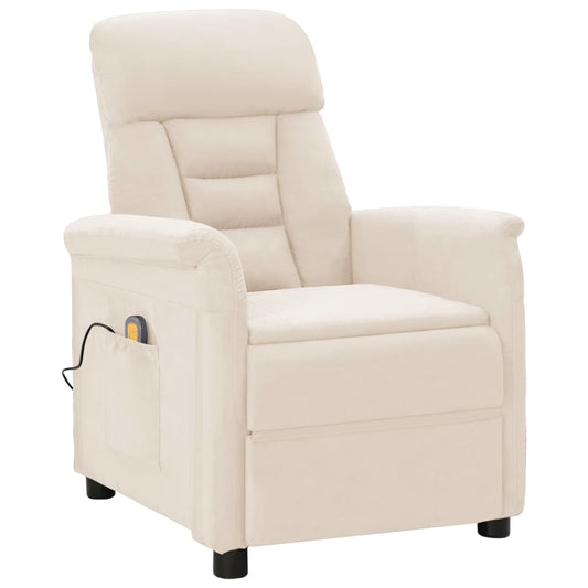 Massagesessel Beige Mikrofasergewebe 89543