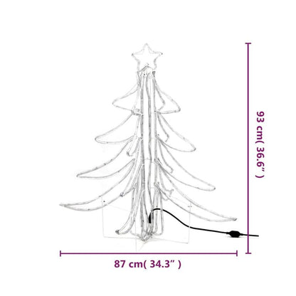 LED-Weihnachtsbäume 2 Stk. Klappbar Warmweiß 87x87x93 cm 88299