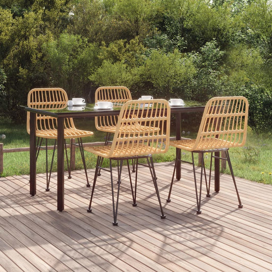 5-tlg. Garten-Essgruppe Poly Rattan 115865