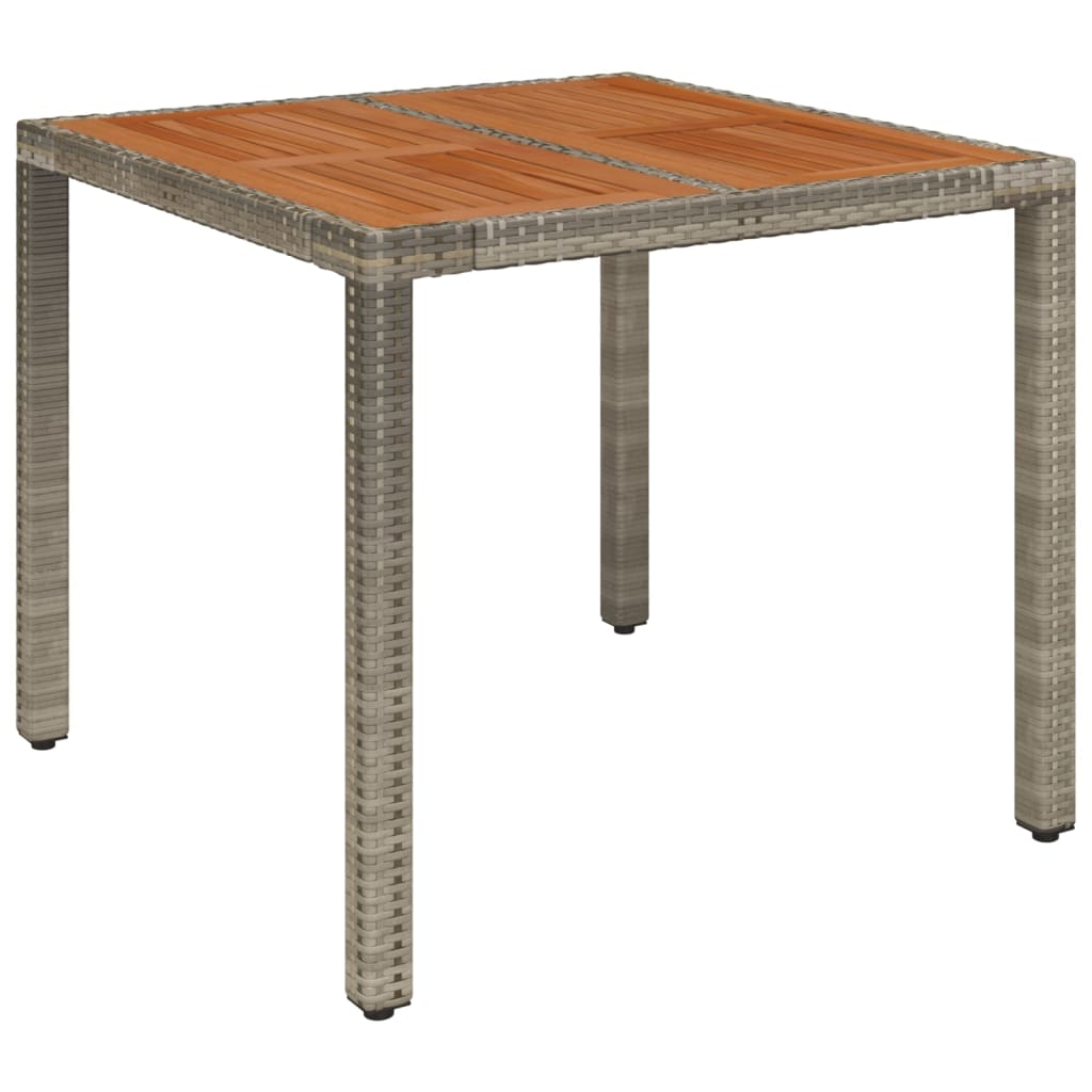 3-tlg. Garten-Essgruppe mit Kissen Grau Poly Rattan 113286