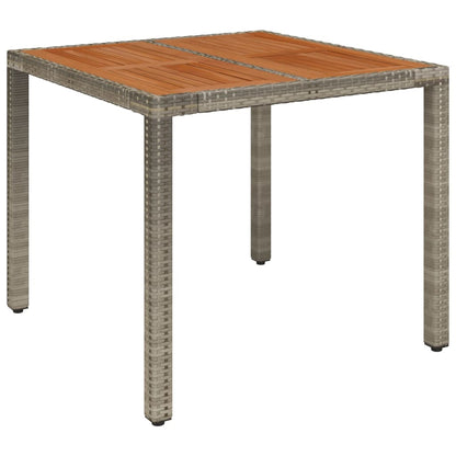 3-tlg. Garten-Essgruppe mit Kissen Grau Poly Rattan 113374