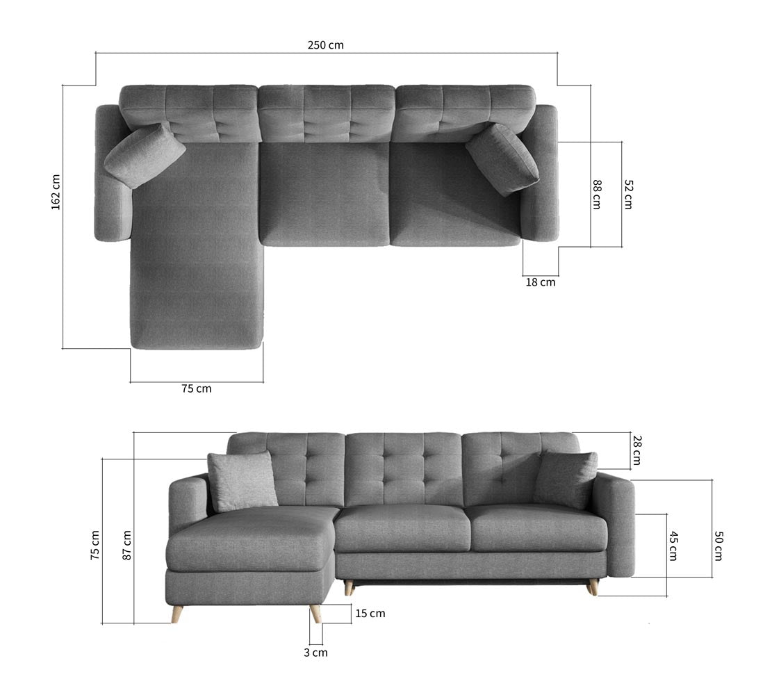 *AUSSTELLUNG* Asgard Ecksofa 250 x 162 cm Hellbraun (Samt)