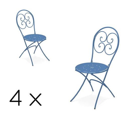 Emu Pigalle 4er Set Klappstühle Blau