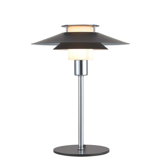 RIVOLI Tischlampe Ø24cm Schwarz / Chrom