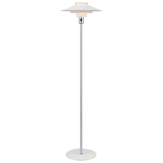 RIVOLI Stehlampe Ø40cm Weiß / Chrom