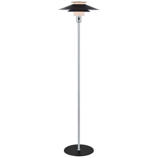 RIVOLI Stehlampe Ø40cm Schwarz / Chrom