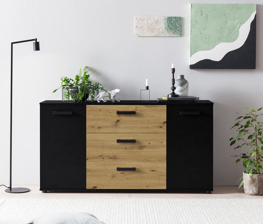 DUO 084 Sideboard Artisan Eiche / Schwarz