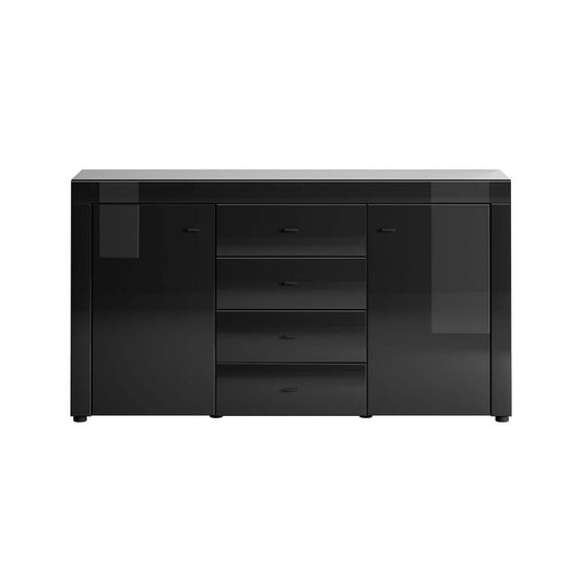 Kirklees Sideboard Schwarz Hochglanz