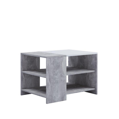 Couchtisch Mila 70x50 cm Beton / Weiß