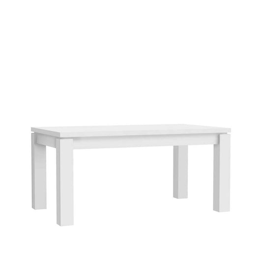 WHITE PEARL Esstisch ausziehbar 160-207 x 90 cm Weiß