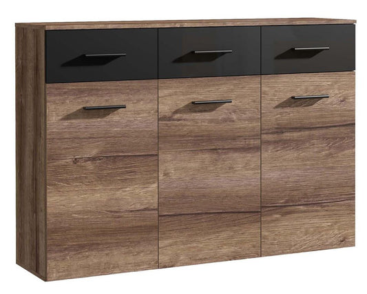 COSENZA Sideboard Schlammeiche / Schwarz Eiche