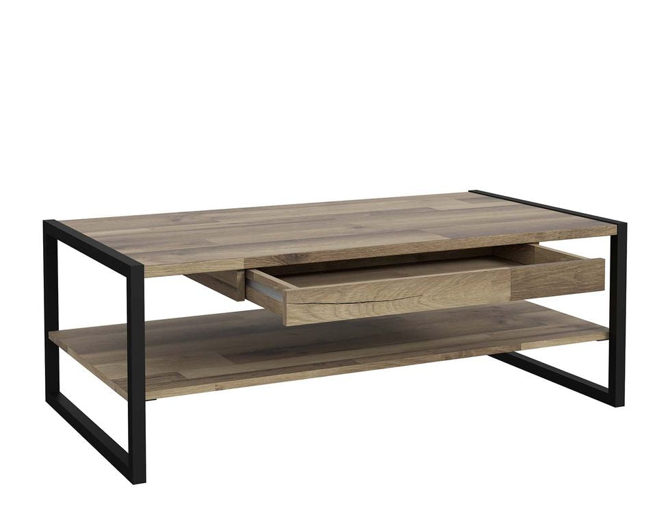 COFFEE TABLES Couchtisch 111 x 60 cm Stabeiche