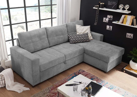 Adone Ecksofa 230 x 154 cm Dunkelgrau