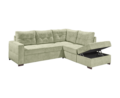 Adone Ecksofa 234 x 213 cm, mit Schlaffunktion & Bettkasten