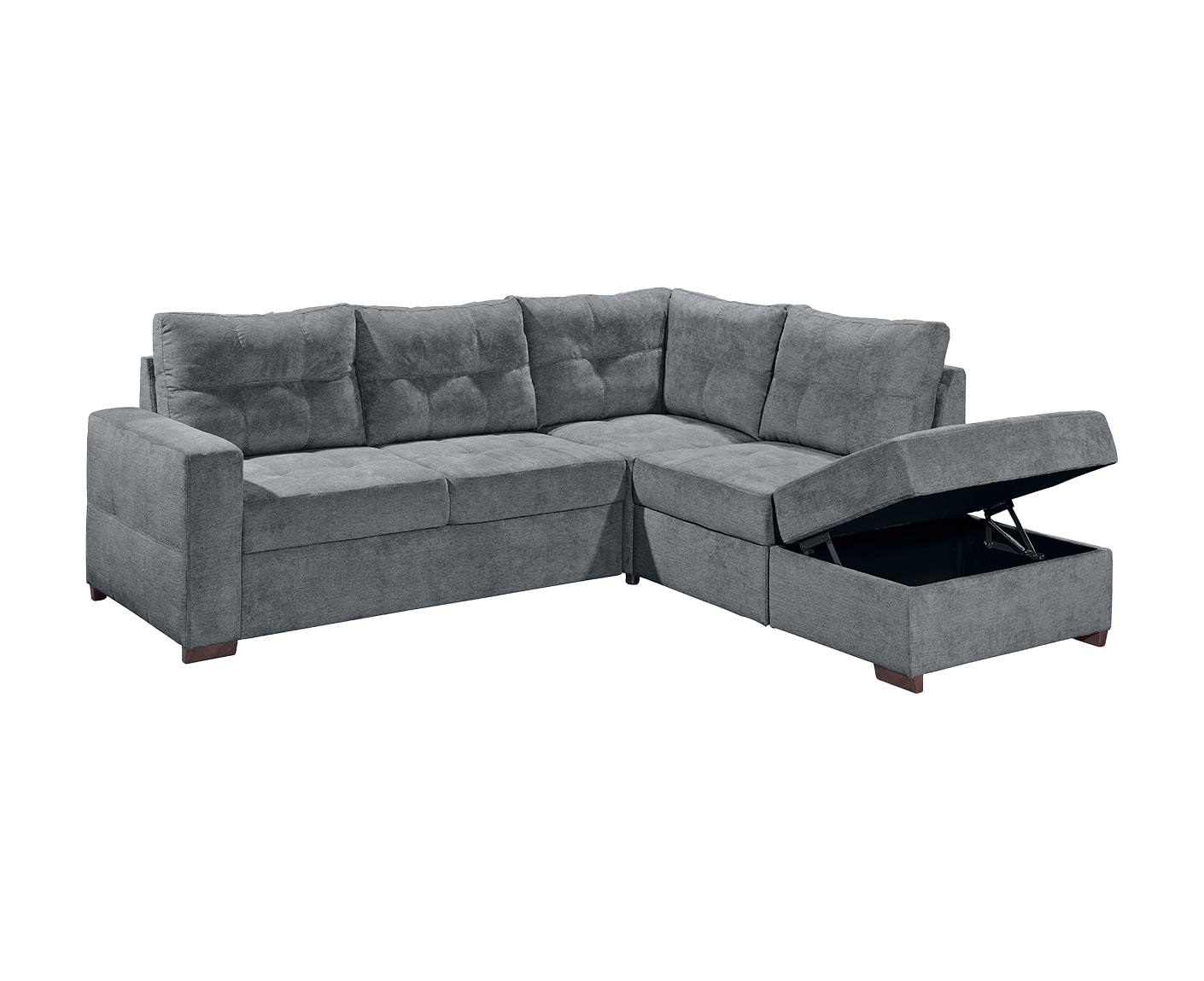 Adone Ecksofa 234 x 213 cm, mit Schlaffunktion & Bettkasten