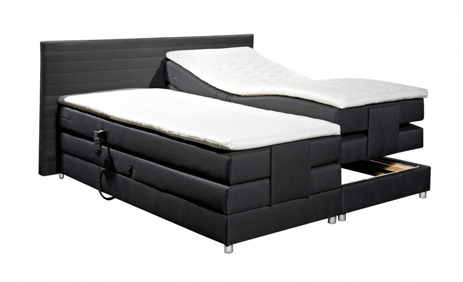 ALABAMA Boxspringbett mit Motor 180x200cm elektrisch Schwarz - Froschkönig24